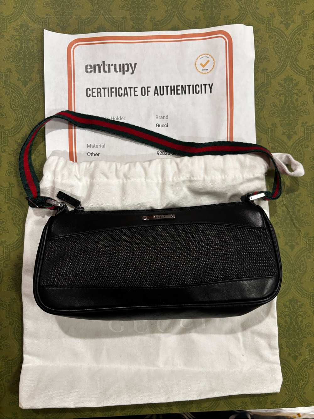 Gucci Denim Pochette Shoulder Bag in Black